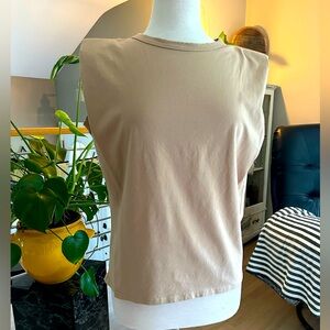 Camel Colored Muscle Tee